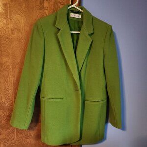 Classic Single-button Wool Blazer for Timeless Elegance: